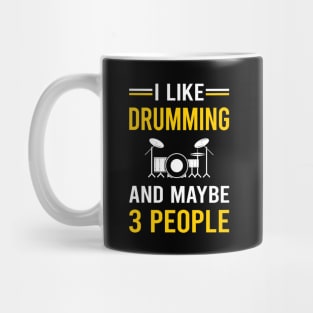 3 People Drumming Drummer Drum Drums Mug